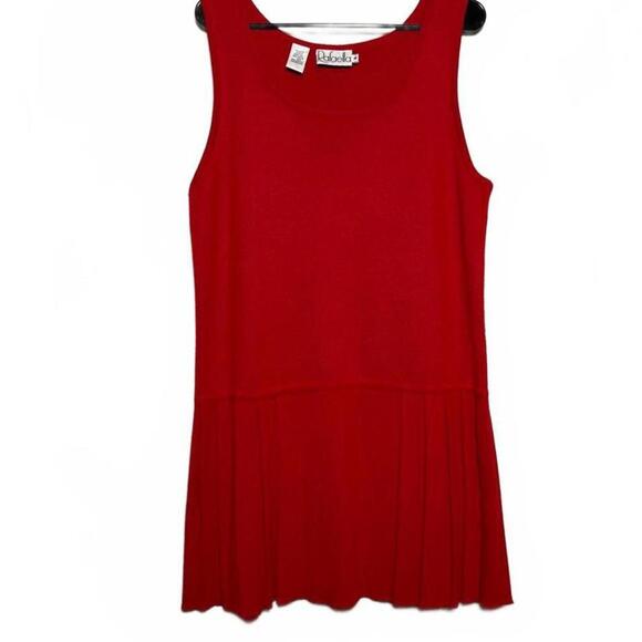 Vintage Elegant Red Pleated Tank Dress - Picture 1 of 5